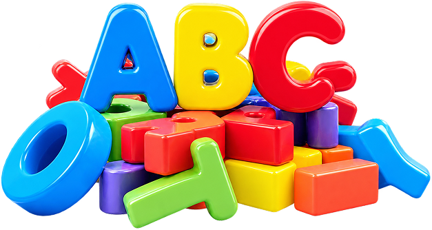 Colorful ABC learning blocks